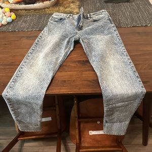 H&M ACID WASH SKINNY HIGH RISE JEAN